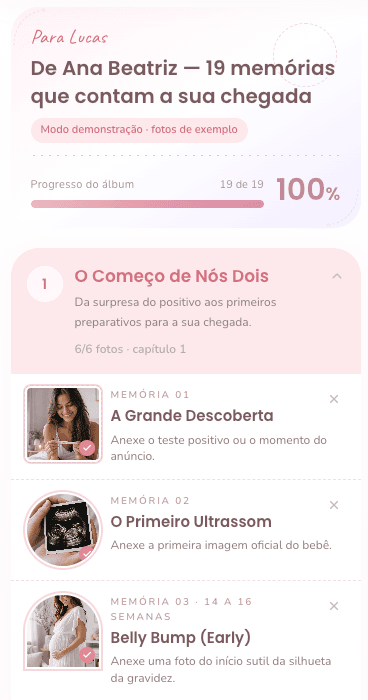 Baby Journal da paciente — 19 memórias, capítulo O Começo de Nós Dois