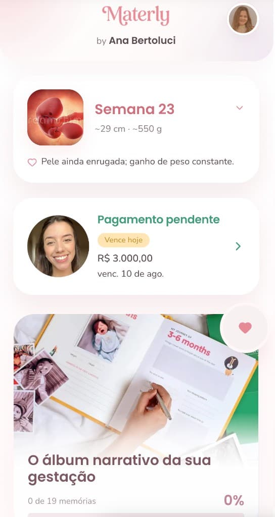 App da paciente com pagamento pendente de R$ 3.000,00